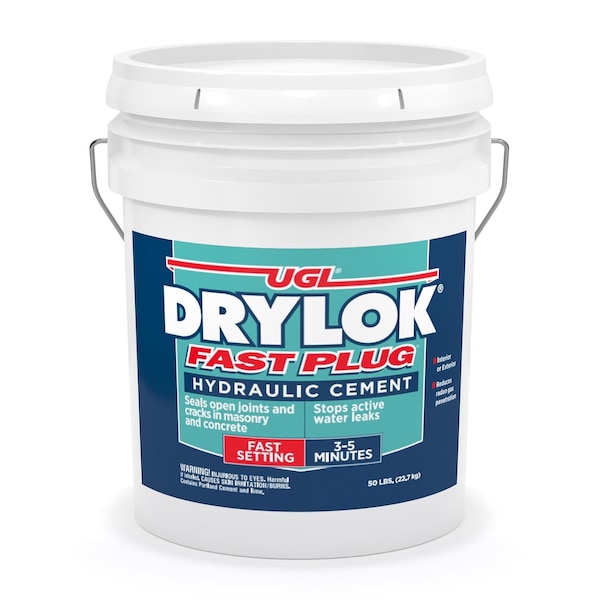 Drylok Fast Plug Hydraulic Cement 50 lb 00930 Zoro